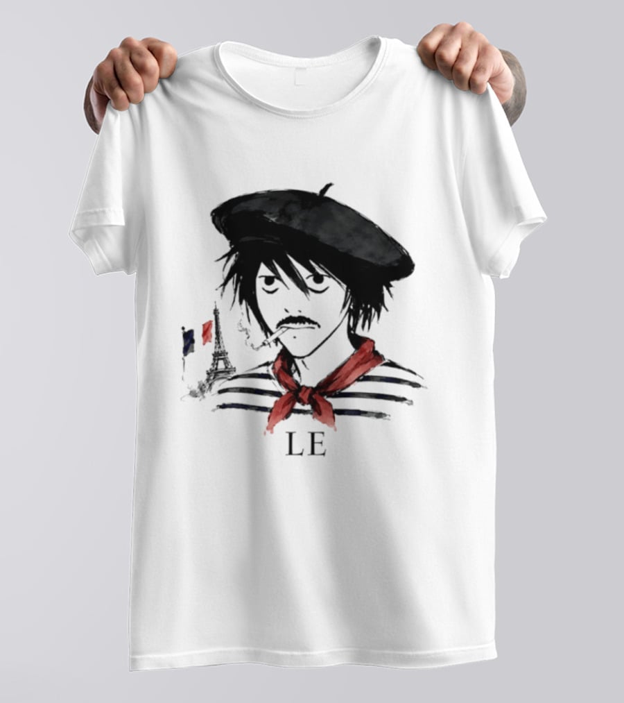 LE D. Note L Death Note Eiffel Tower France T-Shirt