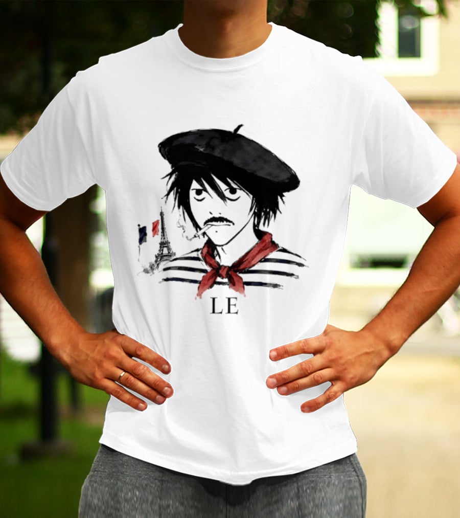 LE D. Note L Death Note Eiffel Tower France T-Shirt
