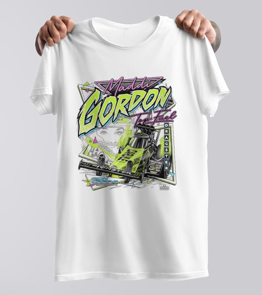 Maddi Gordon Top Fuel Dragster Ron Capps Motorsports Neon T-Shirt