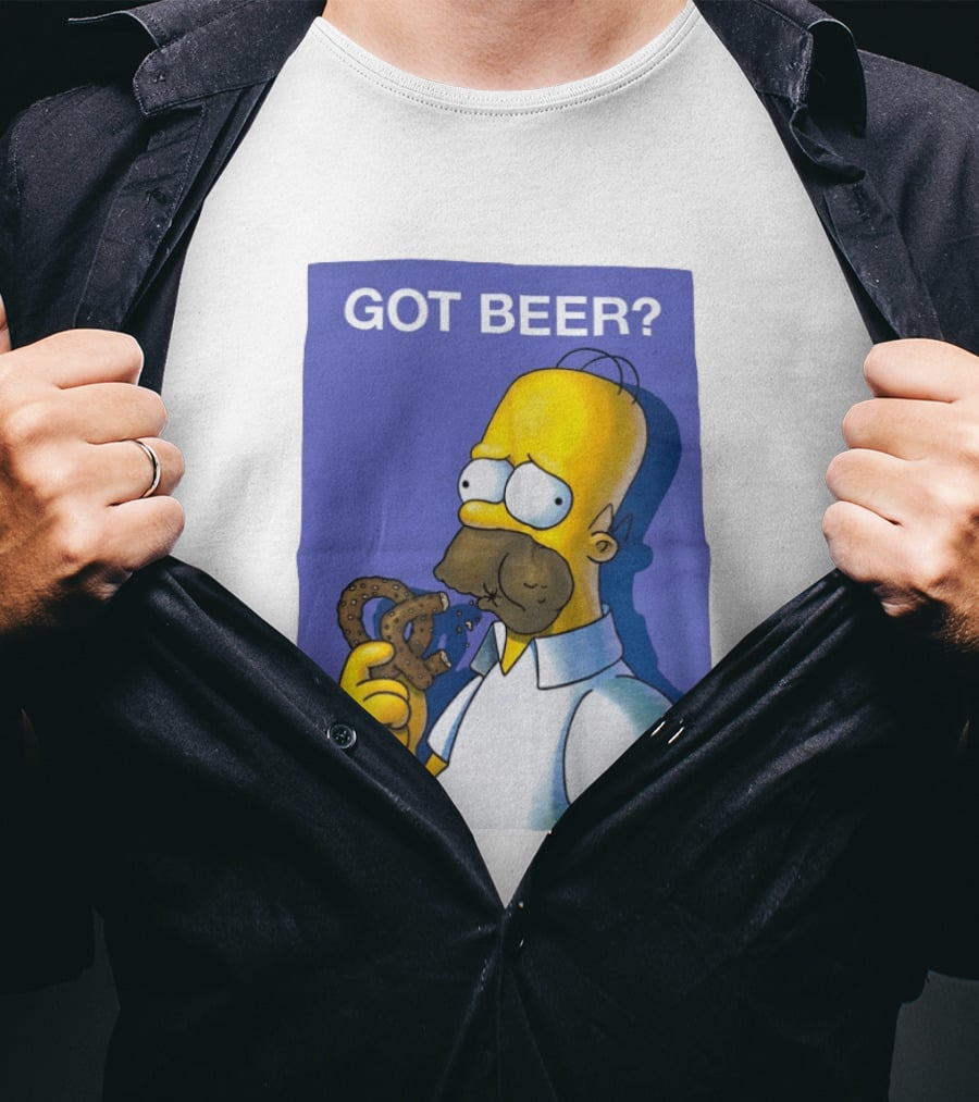 Got Beer Homer Eating Pretzel T-Shirt