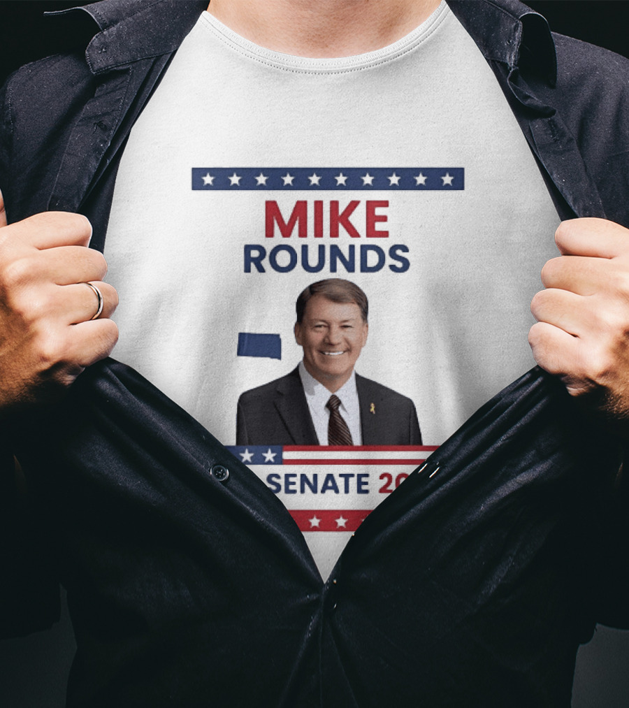 Mike Rounds U.S. Senate 2026 South Dakota USA Flag T-Shirt