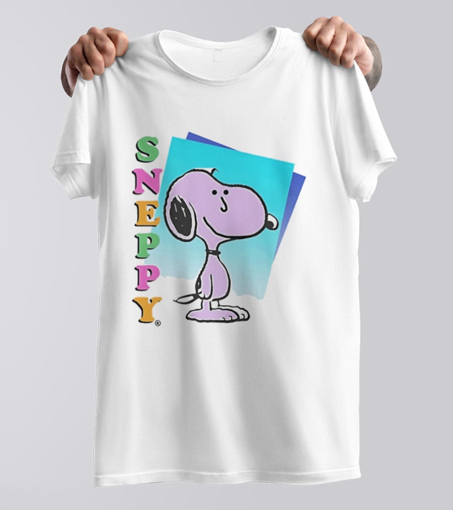 Sneppy Obvious Plant 1991 Bootleg Snoopy Cartoon Character With Multicolored T-Shirt