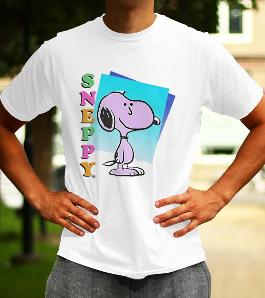 Sneppy Obvious Plant 1991 Bootleg Snoopy Cartoon Character With Multicolored T-Shirt