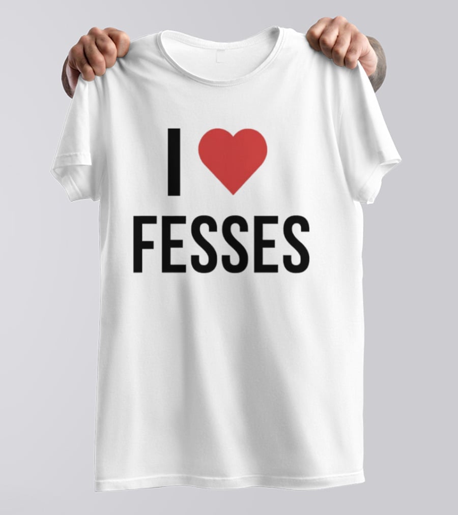 I Heart Fesses Bold Red Heart T-Shirt