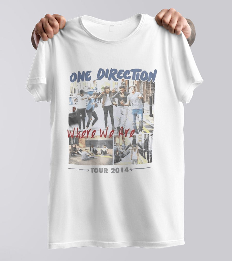 One Direction Where We Are Tour 2014 Collage Streets Photos T-Shirt