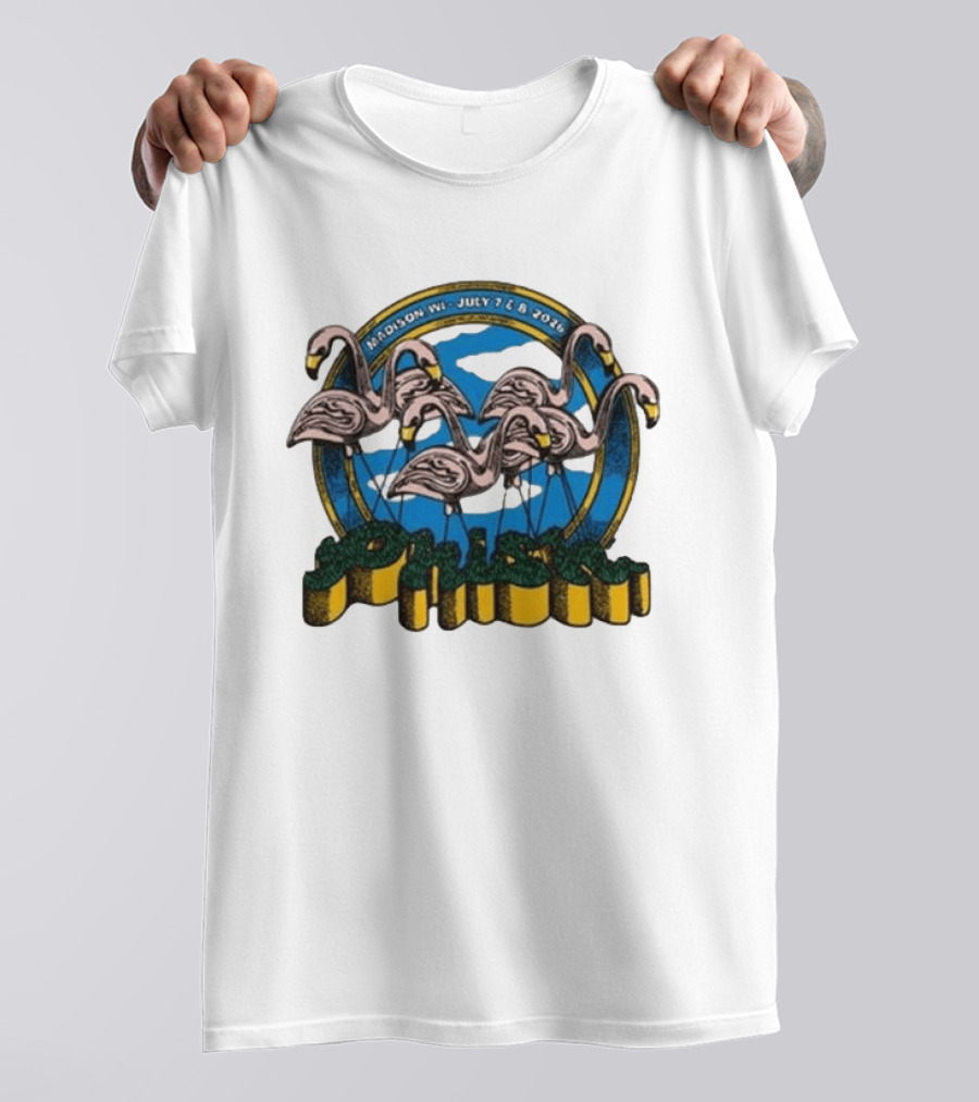 Madison WI July 7 8 2026 Phish Flamingos Event T-Shirt