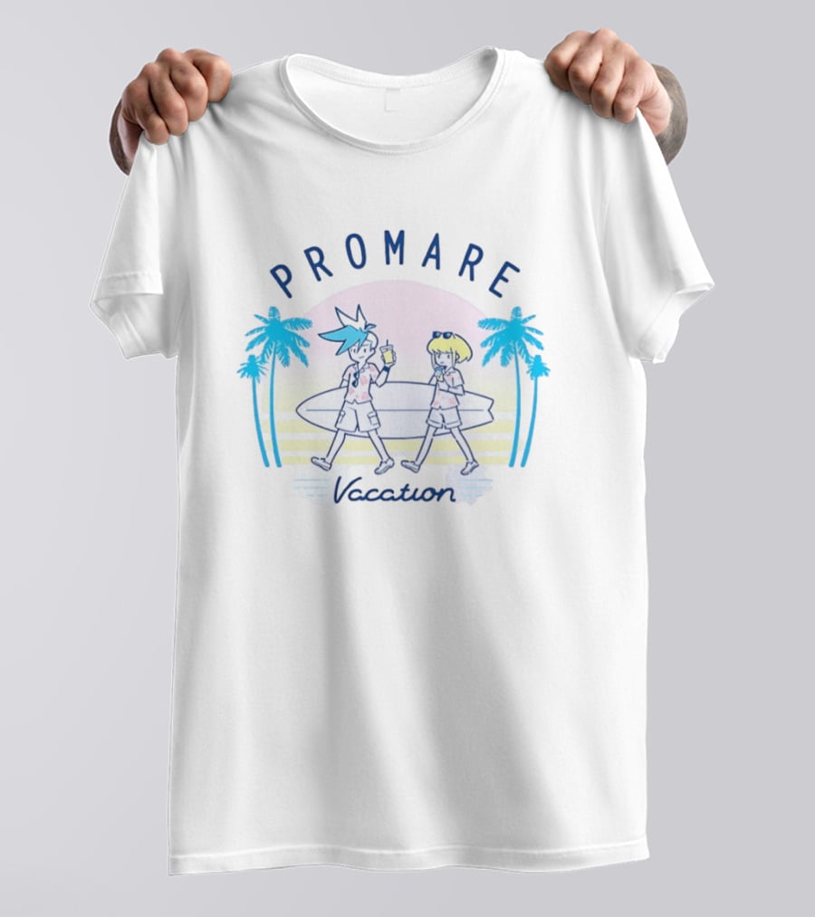 Promare Vacation Galo Thymos Lio Fotia Anime Beach Scene T-Shirt