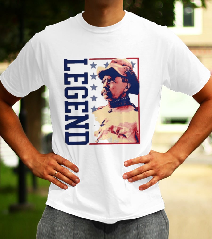 Legend Teddy Roosevelt Stars Iconic Figure T-Shirt
