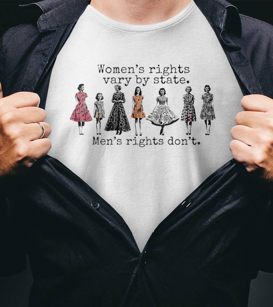 Women's Rights Vary By State Men's Rights Don't Vintage Silhouette Dresses T-Shirt