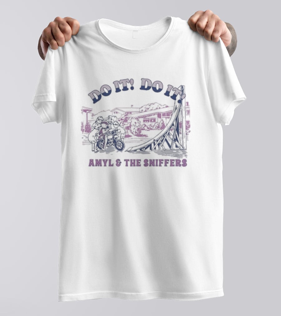 Amyl & The Sniffers Do It Do It Vintage Train Scene T-Shirt