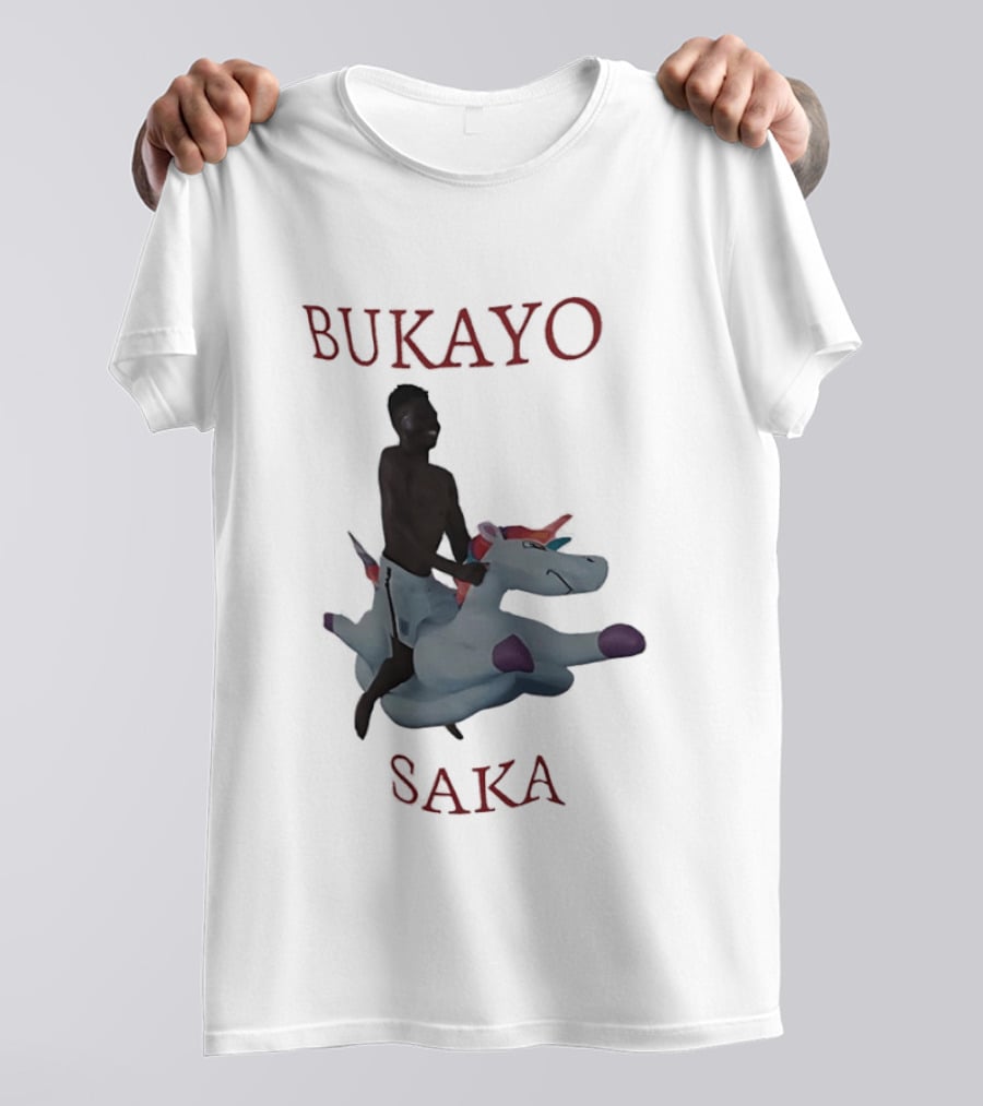 Bukayo Saka Riding Unicorn Arsenal Football T-Shirt