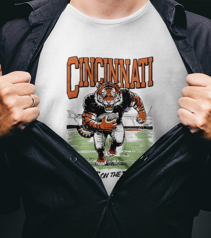 Cincinnati Roarin On The River Tiger Football Tiger T-Shirt