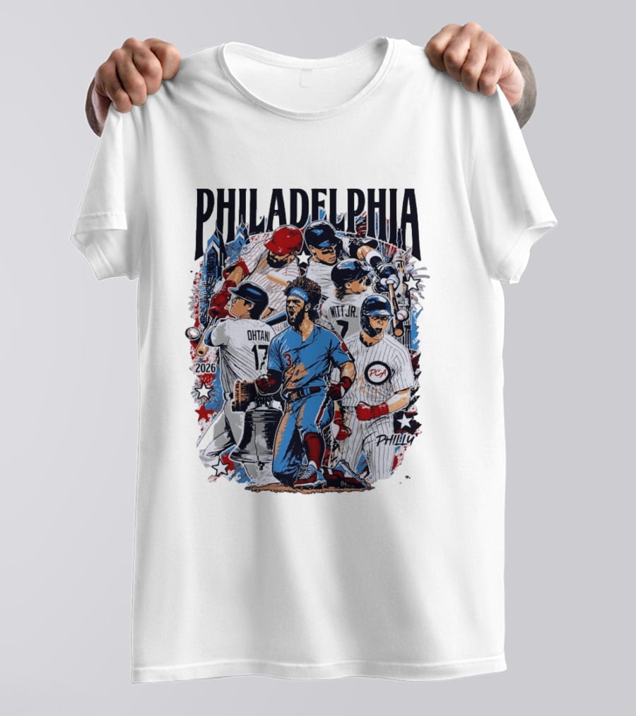 Philadelphia Ohtani Witt Jr 2026 Baseball Montage Philly PCA T-Shirt