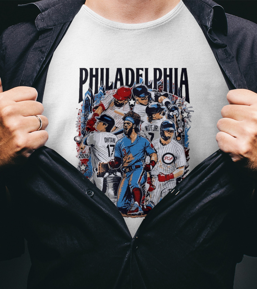 Philadelphia Ohtani Witt Jr 2026 Baseball Montage Philly PCA T-Shirt