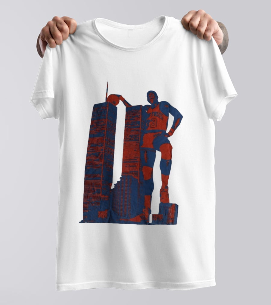 Patrick Ewing New York Knicks Twin Towers Basketball T-Shirt