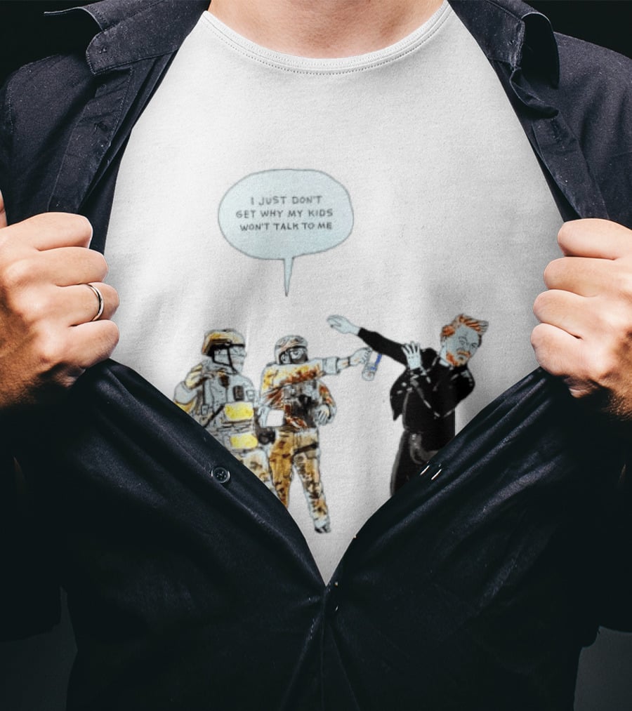 Priest With Soldiers And Kids Speech Bubble T-Shirt