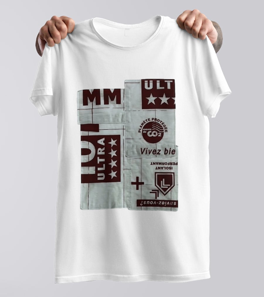 MM ULTRA Planete Protegee Moins De CO2 Vivez Bien Eco Friendly T-Shirt