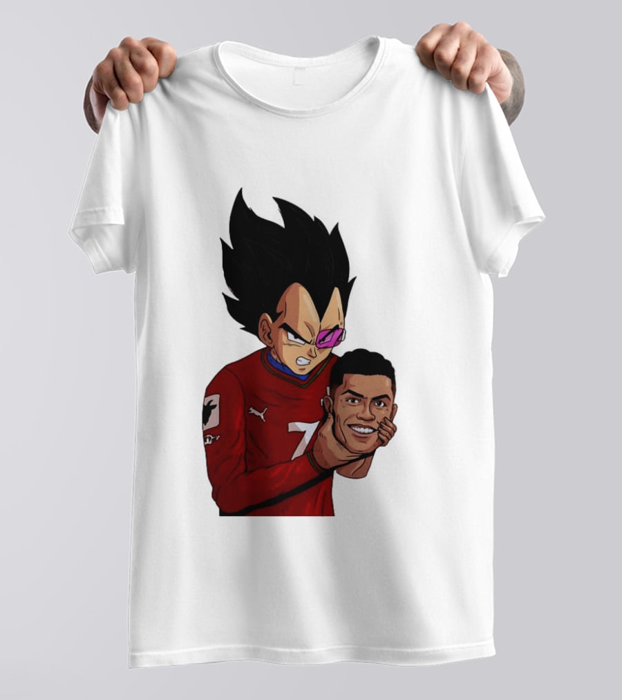 Vegeta Holding Ronaldo Head Puma Jersey Collaboration T-Shirt