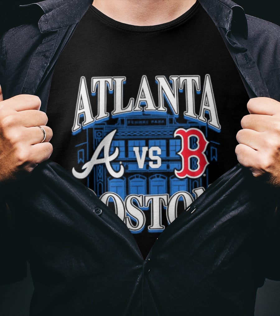 Atlanta Vs Boston Braves Red Sox Fenway Park MLB Baseball T-Shirt