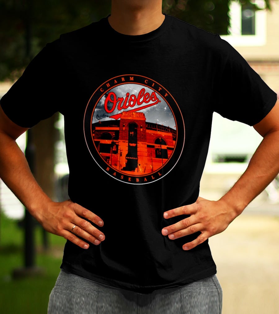 Charm City Orioles Baseball Oriole Park Camden Yards Home Plate Plaza T-Shirt