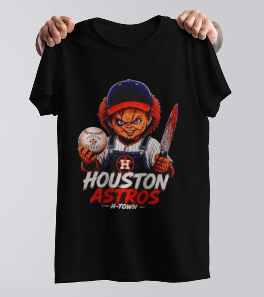Chucky Houston Astros H Town Baseball MLB Horror T-Shirt