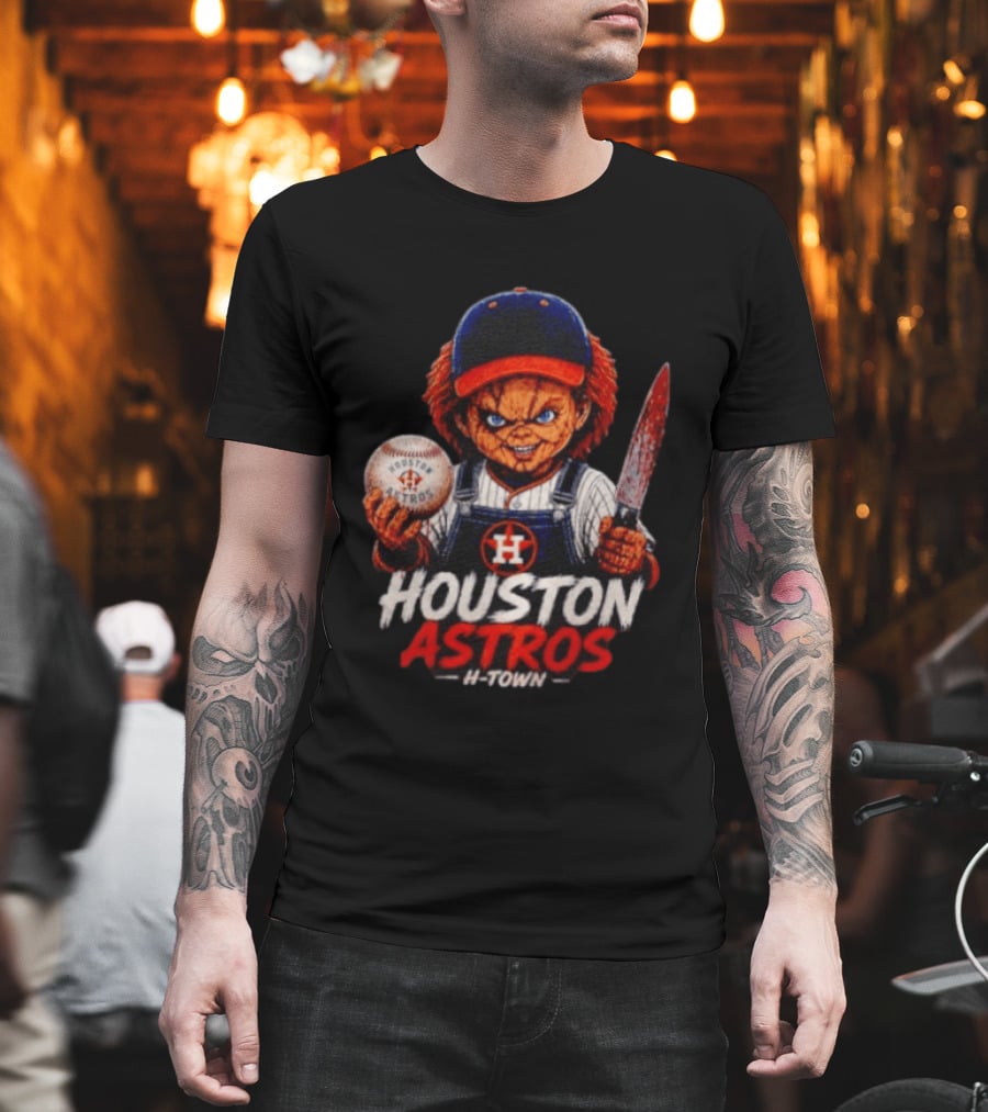 Chucky Houston Astros H Town Baseball MLB Horror T-Shirt