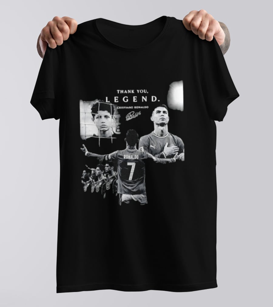 Cristiano Ronaldo Thank You Legend Portugal Number 7 Football T-Shirt