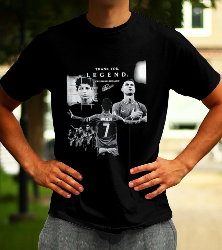 Cristiano Ronaldo Thank You Legend Portugal Number 7 Football T-Shirt