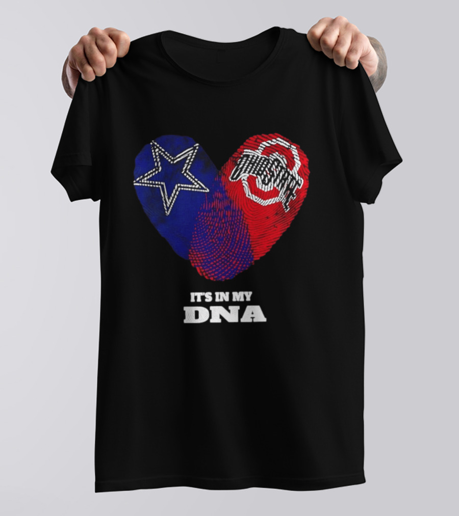 Dallas Cowboys Star And Ohio State Buckeyes Logo It's In My DNA T-Shirt