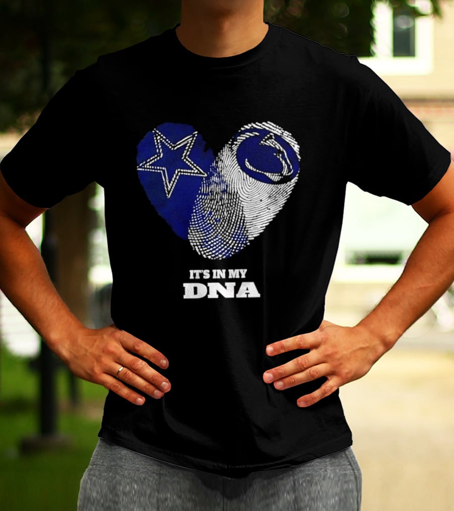 Dallas Cowboys Penn State Nittany Lions It's In My DNA Star Lion T-Shirt