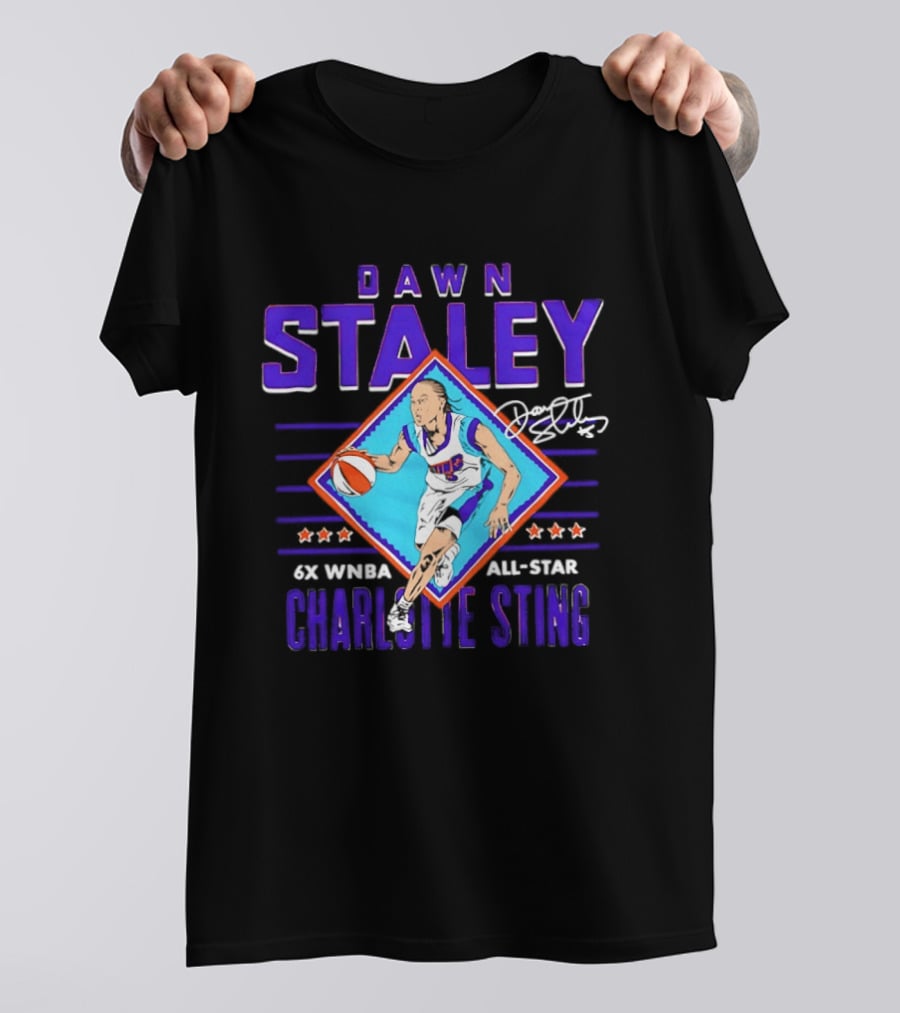 Dawn Staley Charlotte Sting 6x WNBA All Star Basketball Legend T-Shirt