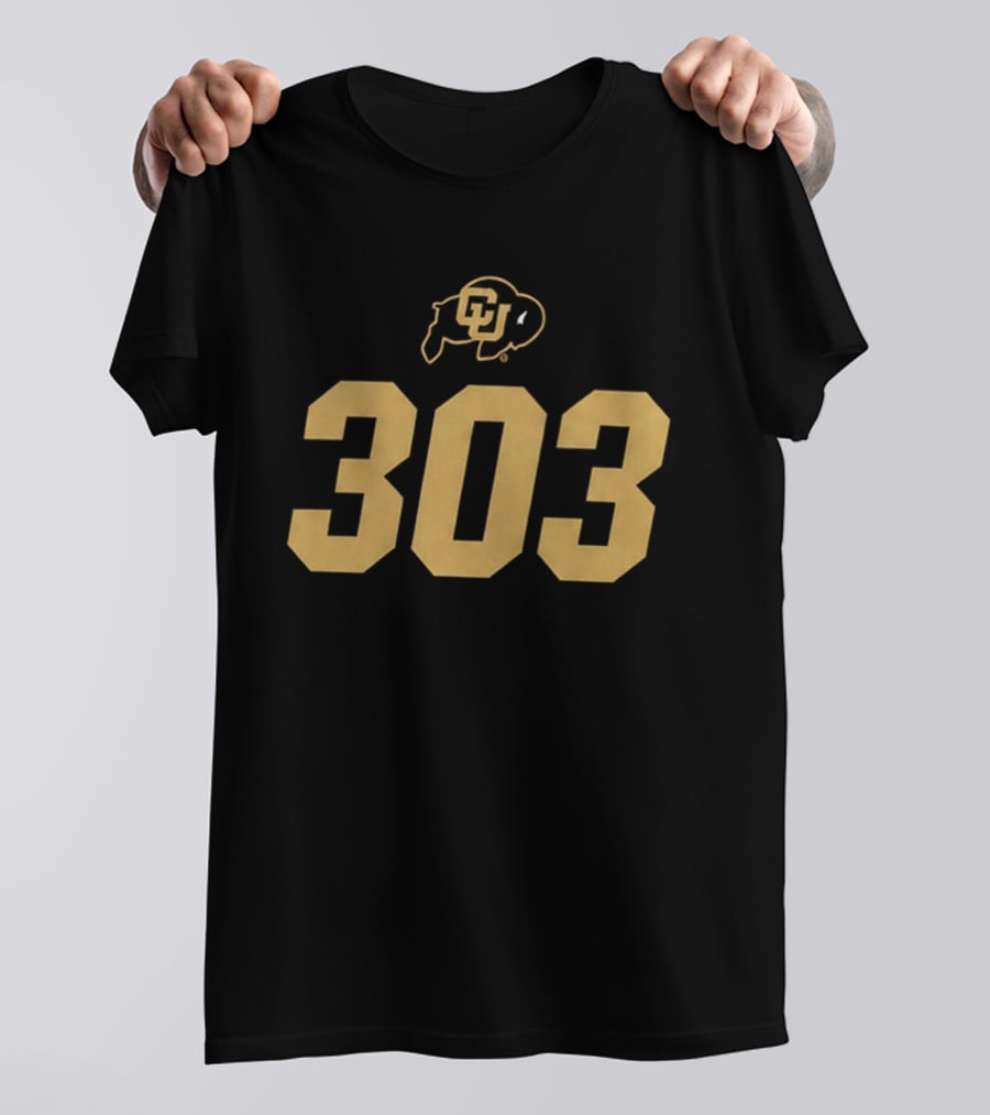 Deion Sanders Colorado Buffaloes Boulder 303 CU Buffs T-Shirt