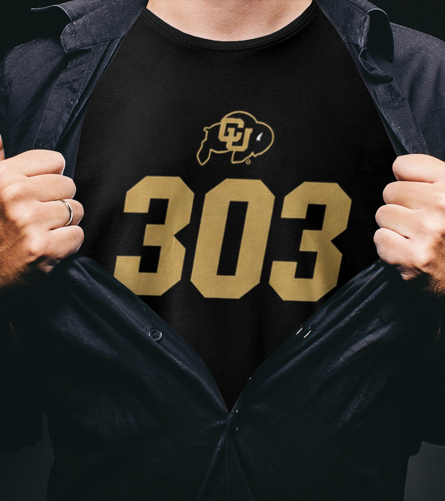 Deion Sanders Colorado Buffaloes Boulder 303 CU Buffs T-Shirt