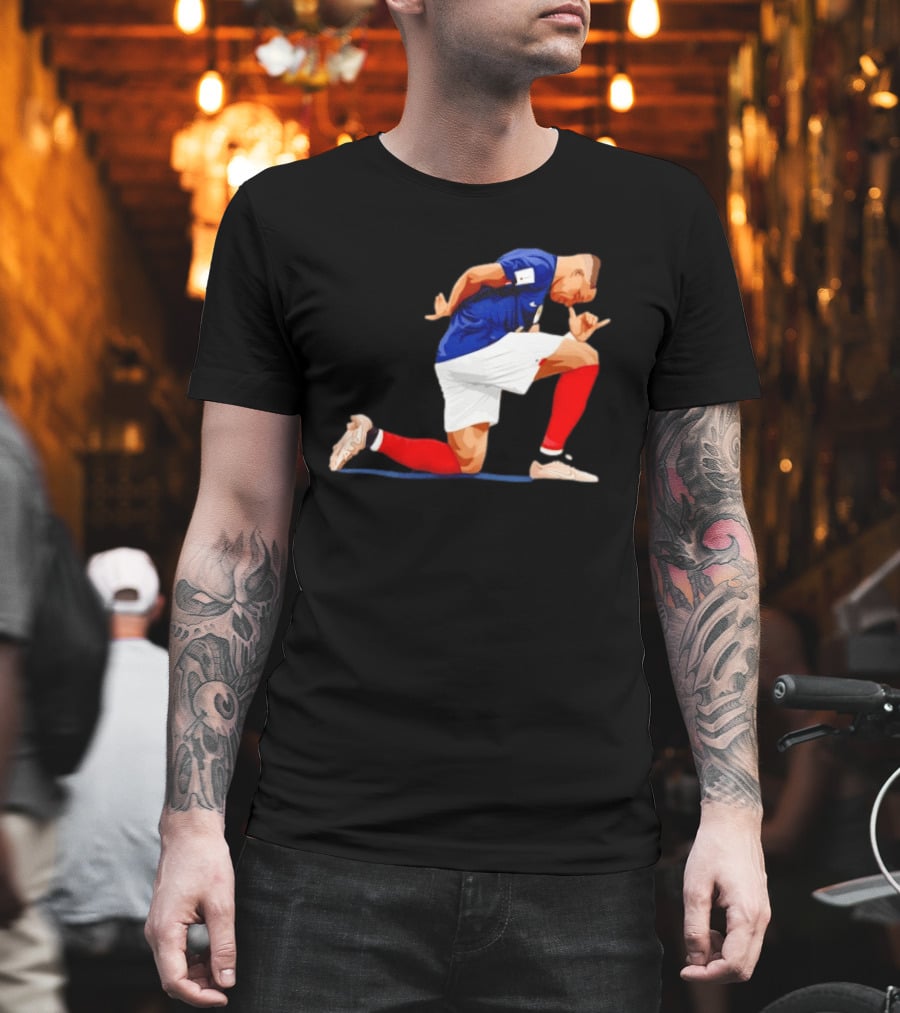 France National Team Kylian Mbappe Celebration Iconic Pose T-Shirt