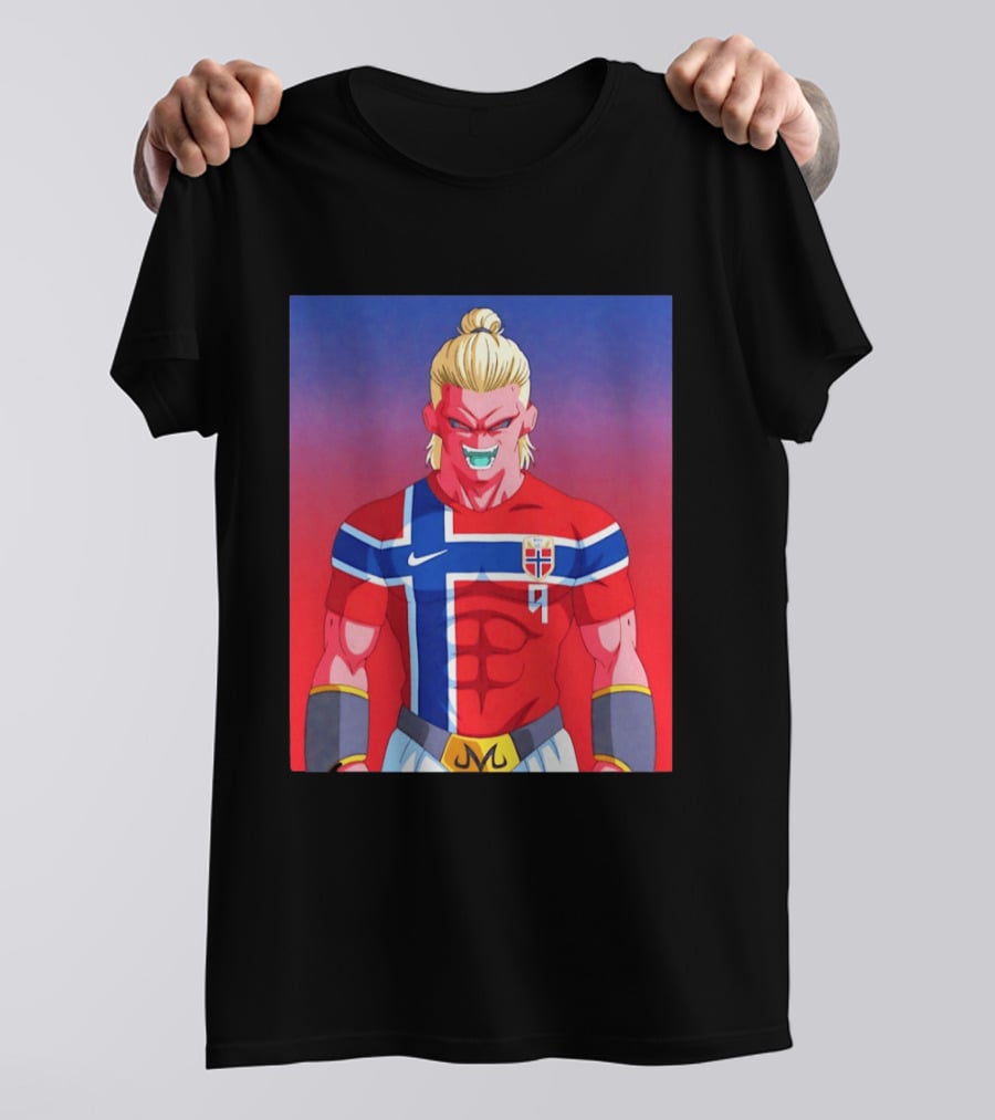 Erling Haaland As Dragon Ball Z Majin Buu With Norway Jersey 9 T-Shirt