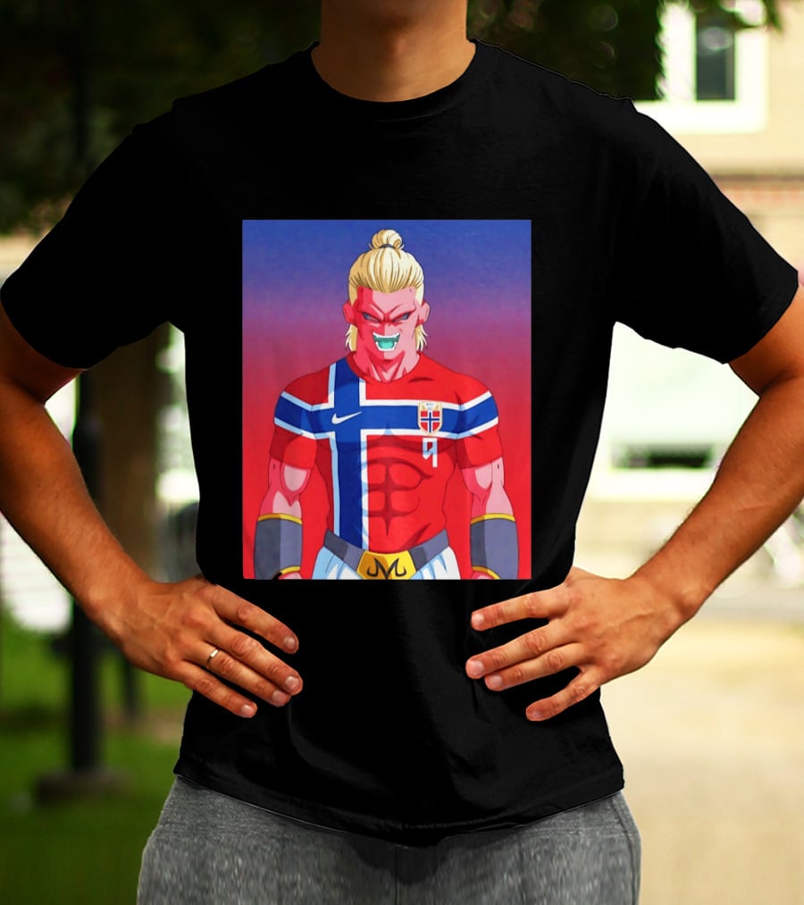 Erling Haaland As Dragon Ball Z Majin Buu With Norway Jersey 9 T-Shirt