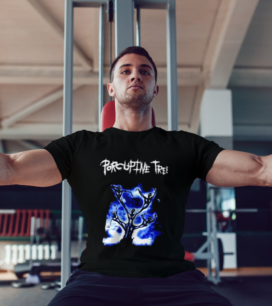 Porcupine Tree Ecelna Rock And Roll Blue Abstract Figures T-Shirt