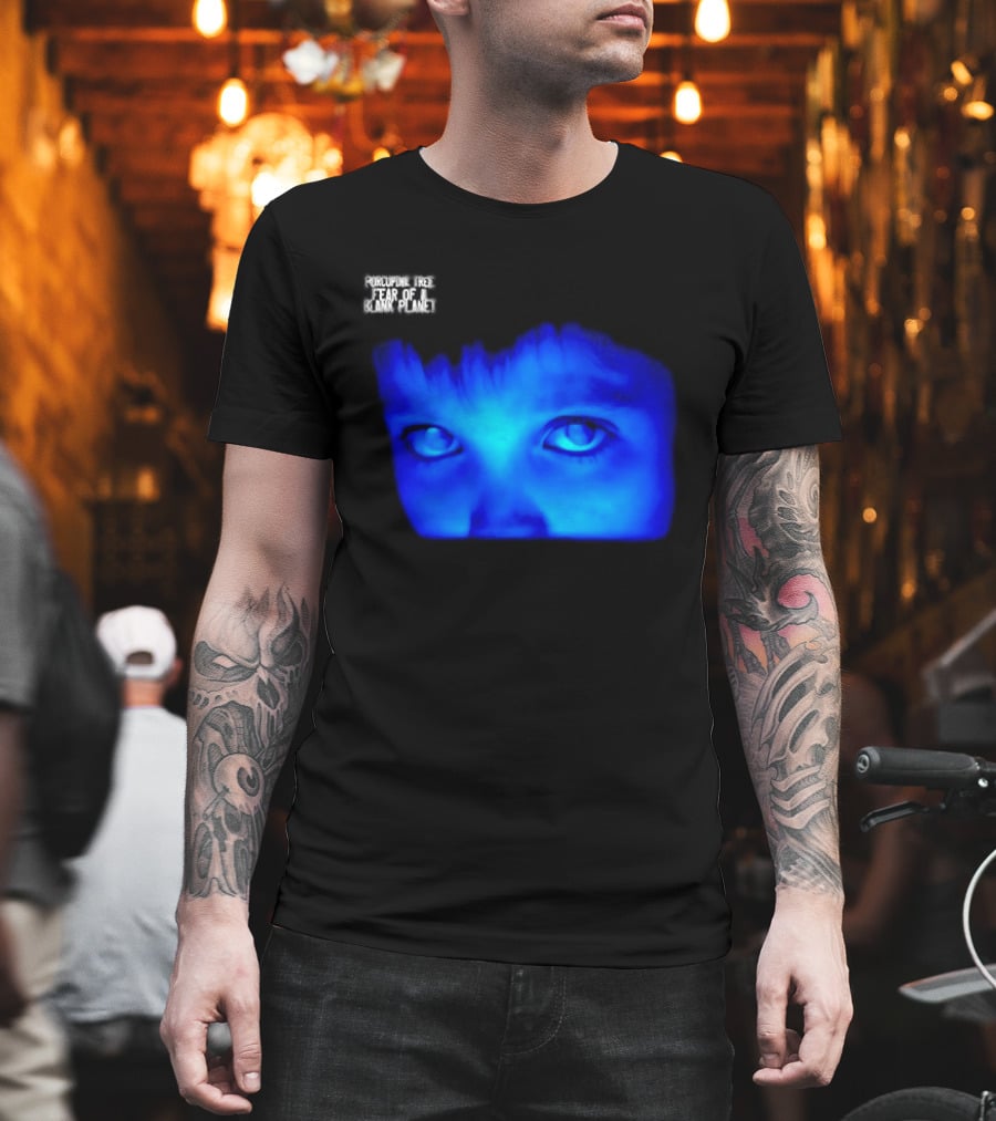 Porcupine Tree Fear Of A Blank Planet 2007 Rock Album Cover Blue Face T-Shirt