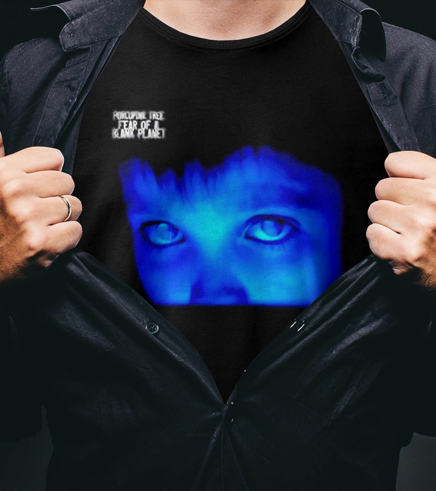 Porcupine Tree Fear Of A Blank Planet 2007 Rock Album Cover Blue Face T-Shirt