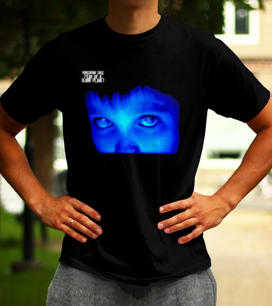 Porcupine Tree Fear Of A Blank Planet 2007 Rock Album Cover Blue Face T-Shirt