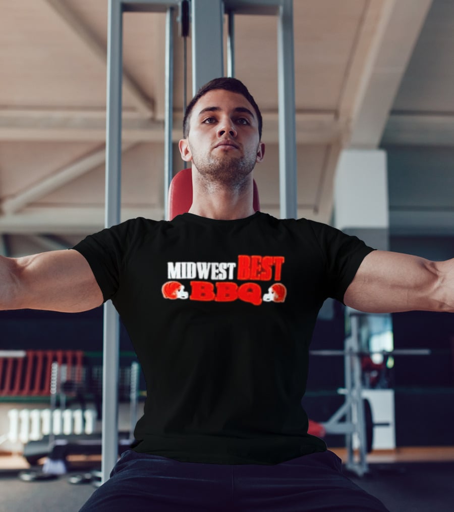 Midwest Best BBQ Cincinnati Bengals Football Helmets T-Shirt