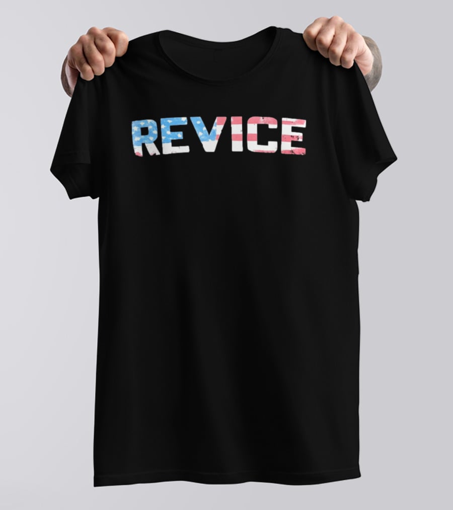 Revice Distressed American Flag USA Patriotic Stars And Stripes T-Shirt