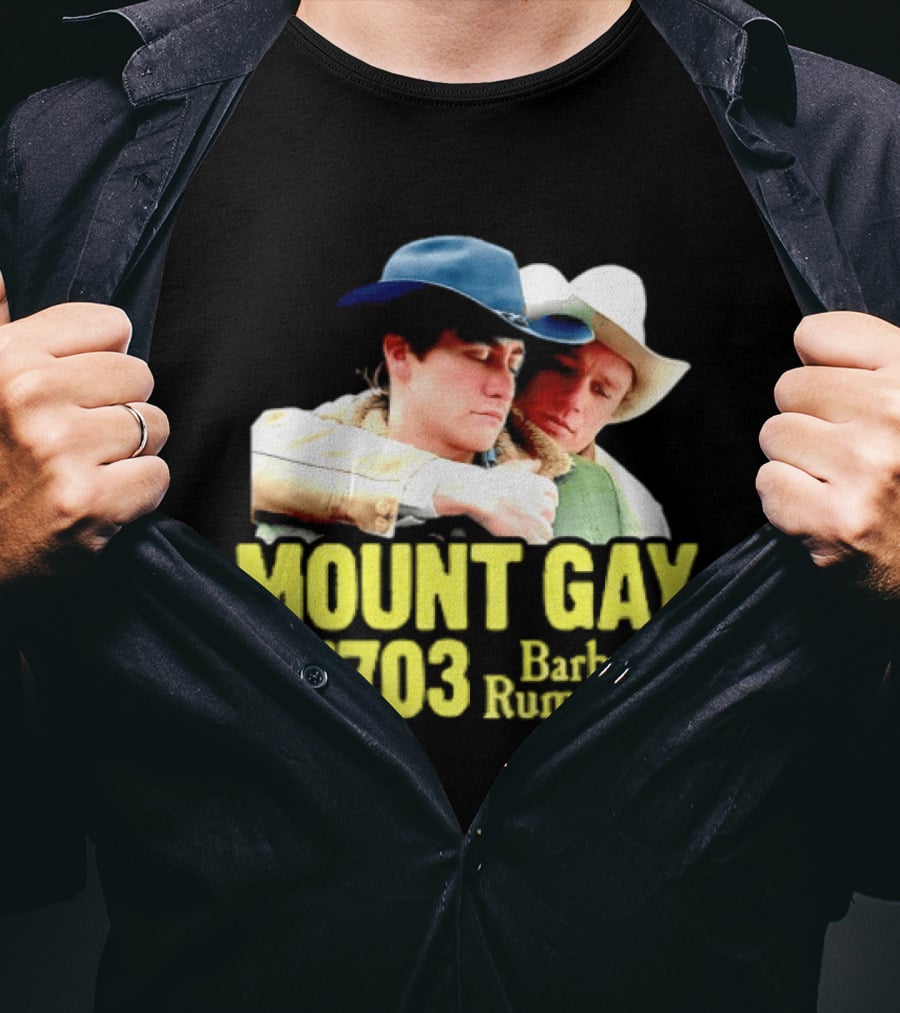 Mount Gay Est 1703 Barbados Rum Brokeback Mountain Cowboys T-Shirt
