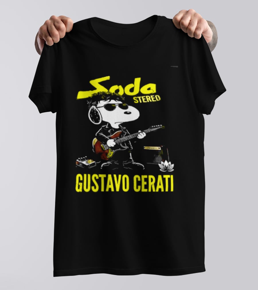 Soda Stereo Snoopy Guitar Gustavo Cerati T-Shirt