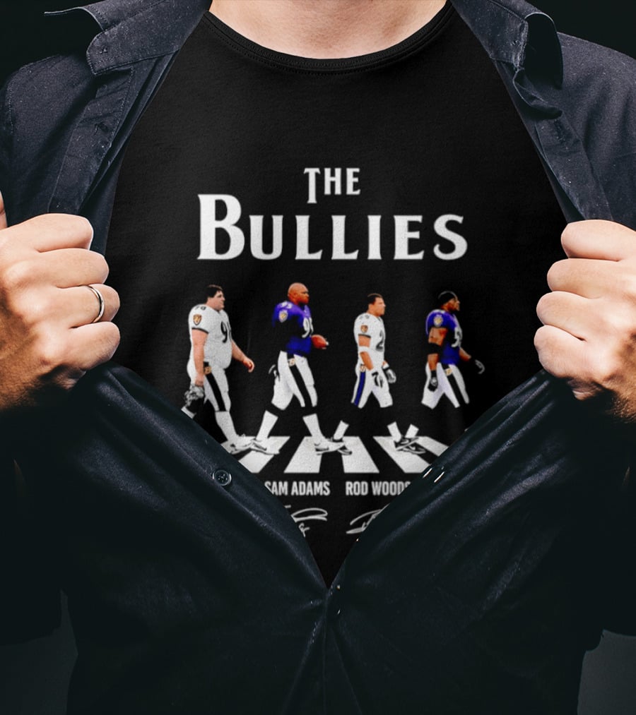 The Bullies Tony Siragusa Sam Adams Rod Woodson Ray Lewis Baltimore Ravens Abbey Road T-Shirt