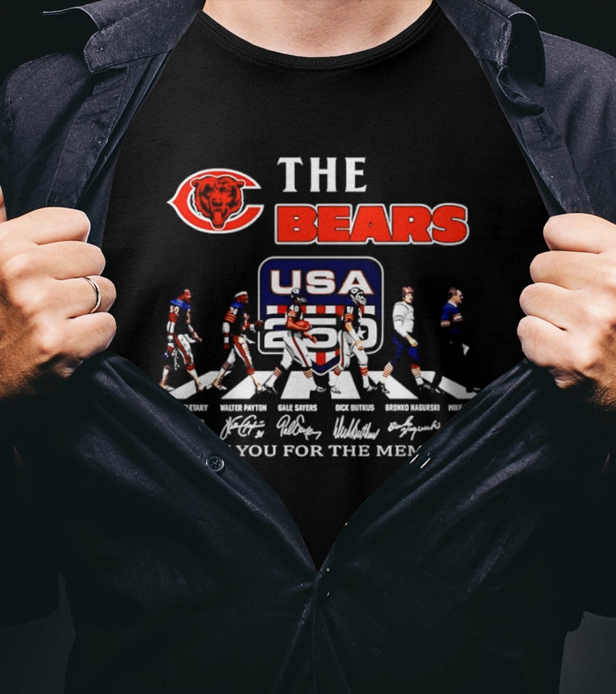 The Chicago Bears USA Football Legends Thank You For The Memories T-Shirt