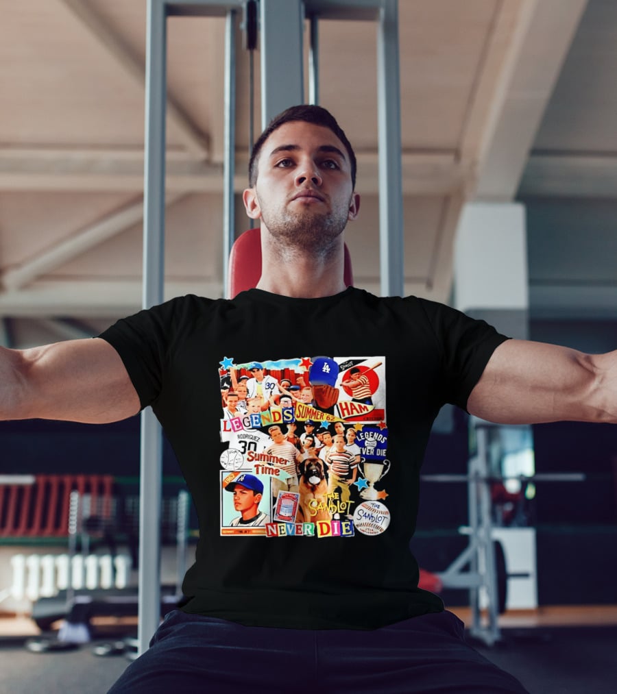Sandlot Legends Summer 62 Benny The Jet Rodriguez Legends Never Die T-Shirt