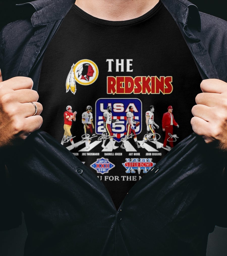The Redskins Legends USA 255 Super Bowl XXVI XXII XVII Thank You For The Memories T-Shirt
