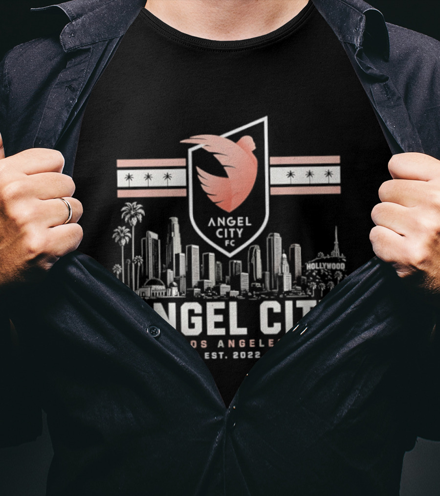Angel City FC Los Angeles Skyline Est 2022 T-Shirt