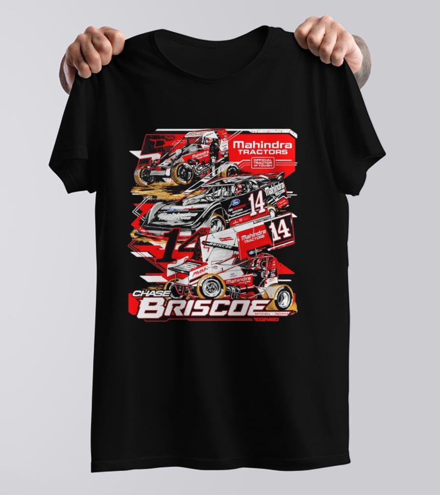 Chase Briscoe Mahindra Tractors Official Tractor Of Tough 14 Racing Collage T-Shirt